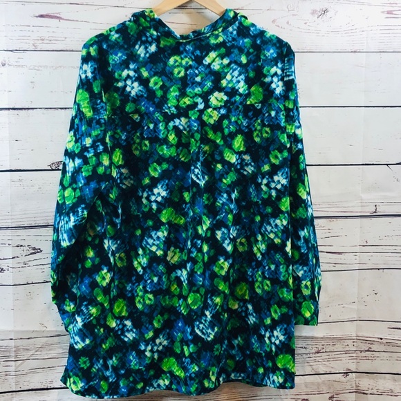 CATHERINE’S Plus Size Multi Button Down Shirt, 14W - Picture 2 of 3